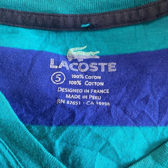 Lacoste striped preppy t shirt - Picture 2 of 5